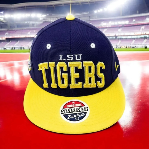 Zephyr Other - ZEPHYR LSU TIGERS Snapback Hat Men's One Size Cap Purple Wool Blend‎ Embroidered